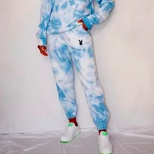 Tie dye playboy joggers hotsell